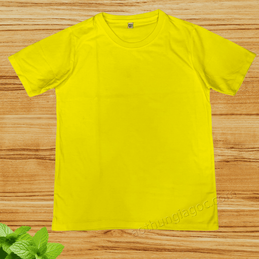 Áo Thun Cotton 2 Chiều 65/35 Màu Vàng
